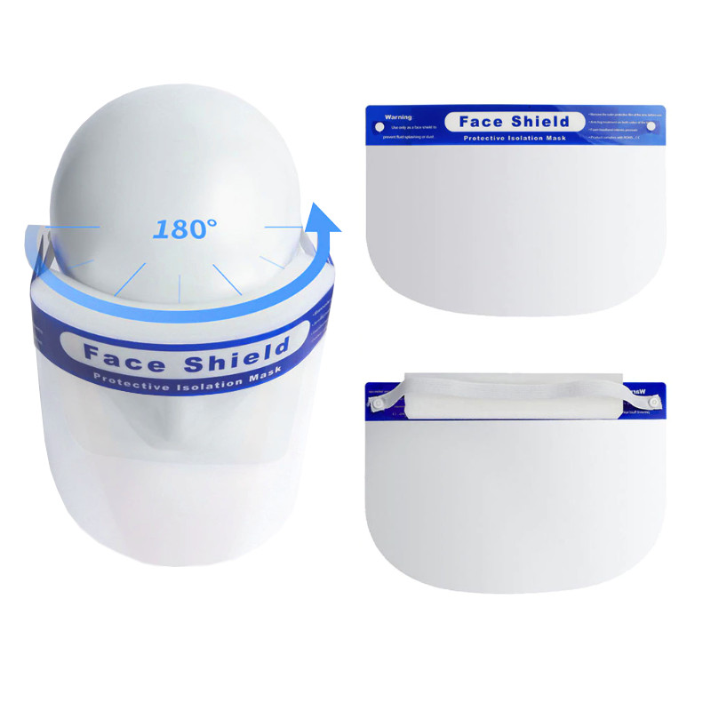 Lot De 10 Protections Faciales Réutilisables - Visière Transparente Ajustable - Pour Casque Ou Usage Individuel